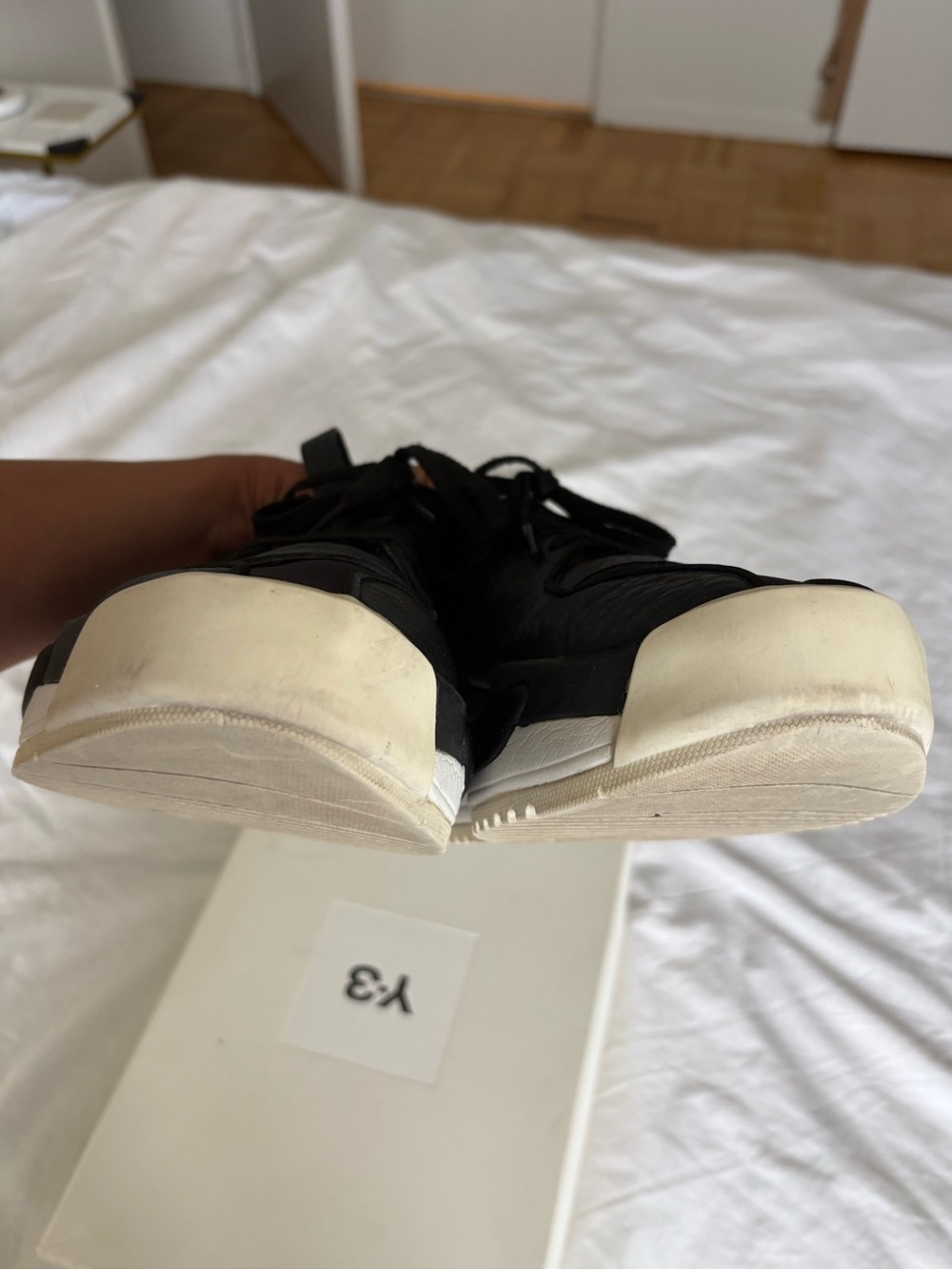 Adidas Y-3 Hokori III Black Core White Sneakers Men's Size 10 with OG Box GOAT - Picture 11 of 16